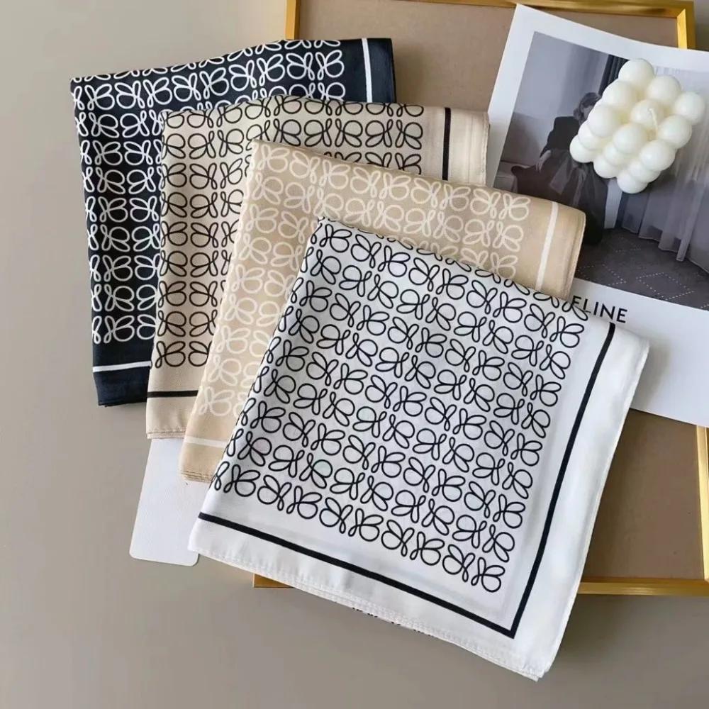 High Quality 90x90 Cm Printed Scarf Breathable Lightweight Silk Feel Scarves Printed Musilim Lady Hijab