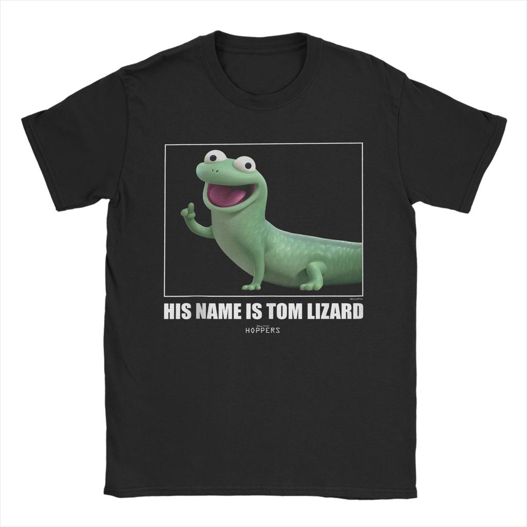 Мужская футболка Hoppers Tom Lizard с забавной позой крика Хлопковая одежда Потрясающие футболки с коротким рукавом и круглым вырезом Вечеринки Футболки
