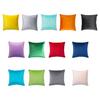 Seat Cushion Cover Solid Color Velvet Replacement Soft Decorative Reusable Zipper Sofa Pillow Case Accessories