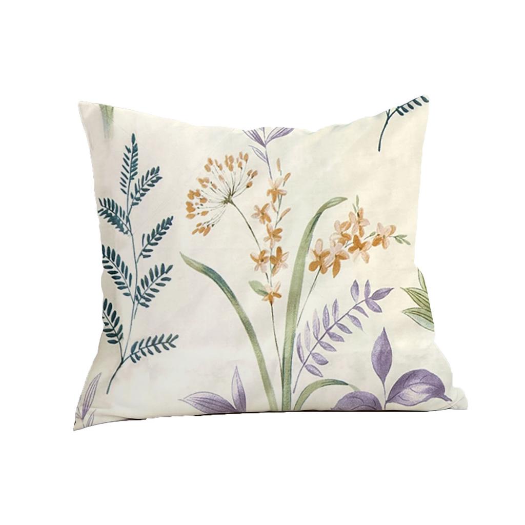 cotton pillowcase 40x40 natural soft - beige meadow - for summer