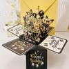 With Envelope 3D Birthday Card Cartoon Message Card Handmade Pop-Up Birthday Card  Christmas