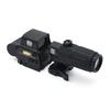 Improved Lens EO EXPS3 558 G33 Type Set Replica Dot Sight, Holographic Sight, Magnifier, Mount Spacer Included, 3x Booster Scope, Black Engraving
