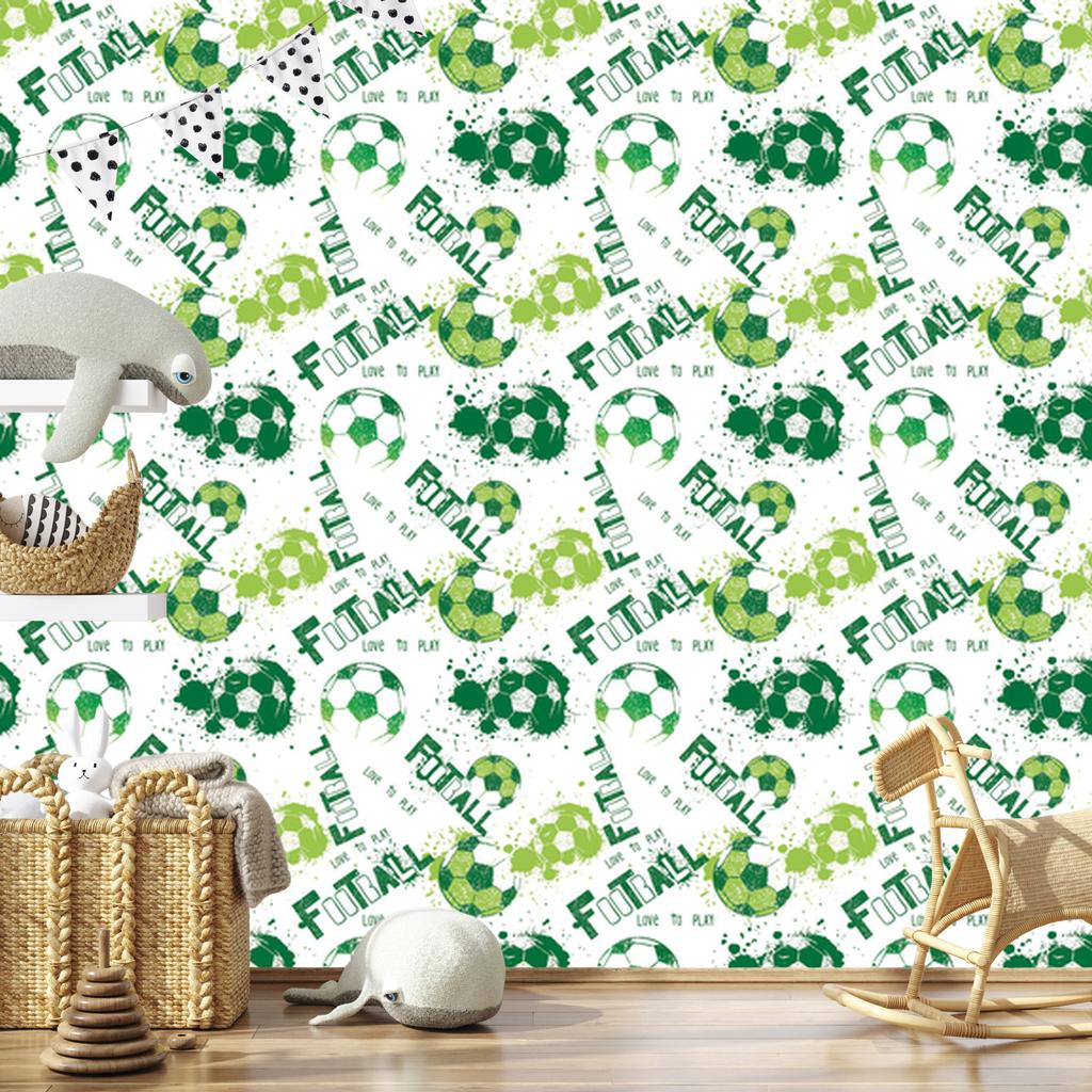 Football sport green wallpaper for living room and bedroom 50x1000