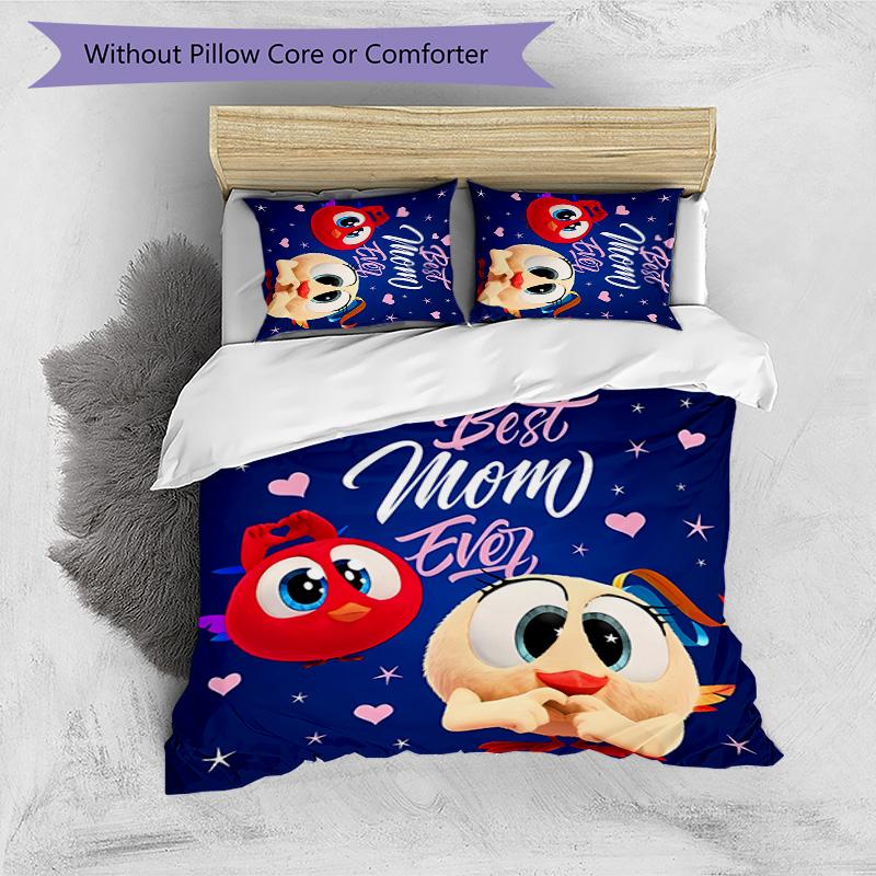 3pcs T'es Ou Chicky pattern bedding set duvet cover set includes duvet cover &pillowcases,perfect all season bedroom decoration&gift