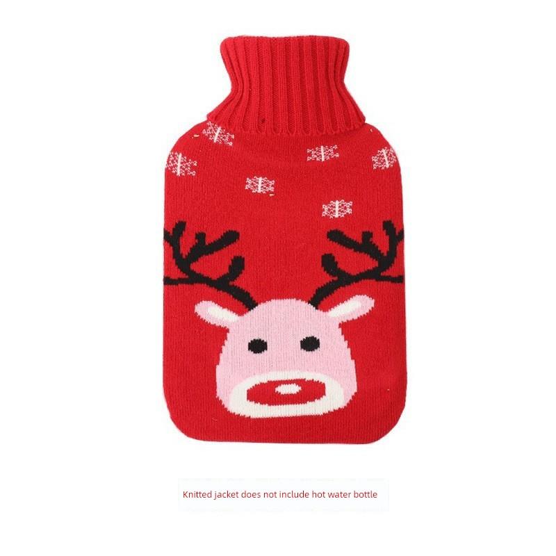 Hot Water Bottle Protective Cover, Winter Plush Cover, Cartoon Cloth Cover, Hand and Foot Warmer, Water-Filled Hot Water Bottle, Knitted Cover