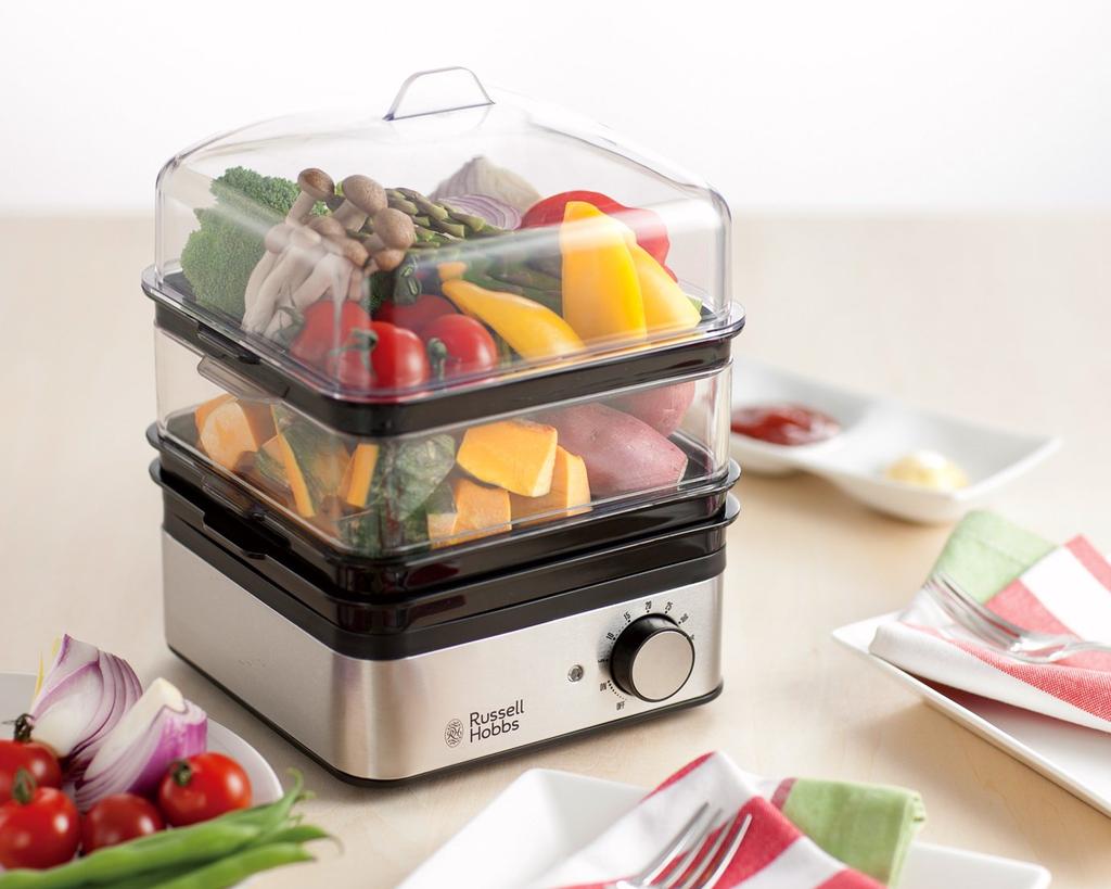 Oishi Associates Russell Hobbs Steamer электрическая пароварка для варки яиц с таймером 2 уровня Just Leave It Alone Silver 7910JP и [рецепт]