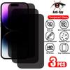 3PCS Anti-Spy Screen Protector Glass For iPhone 11 13 12 14 Pro Max Mini Privacy Tempered Glass For iPhone XS XR X 8 7 6 Plus Glass