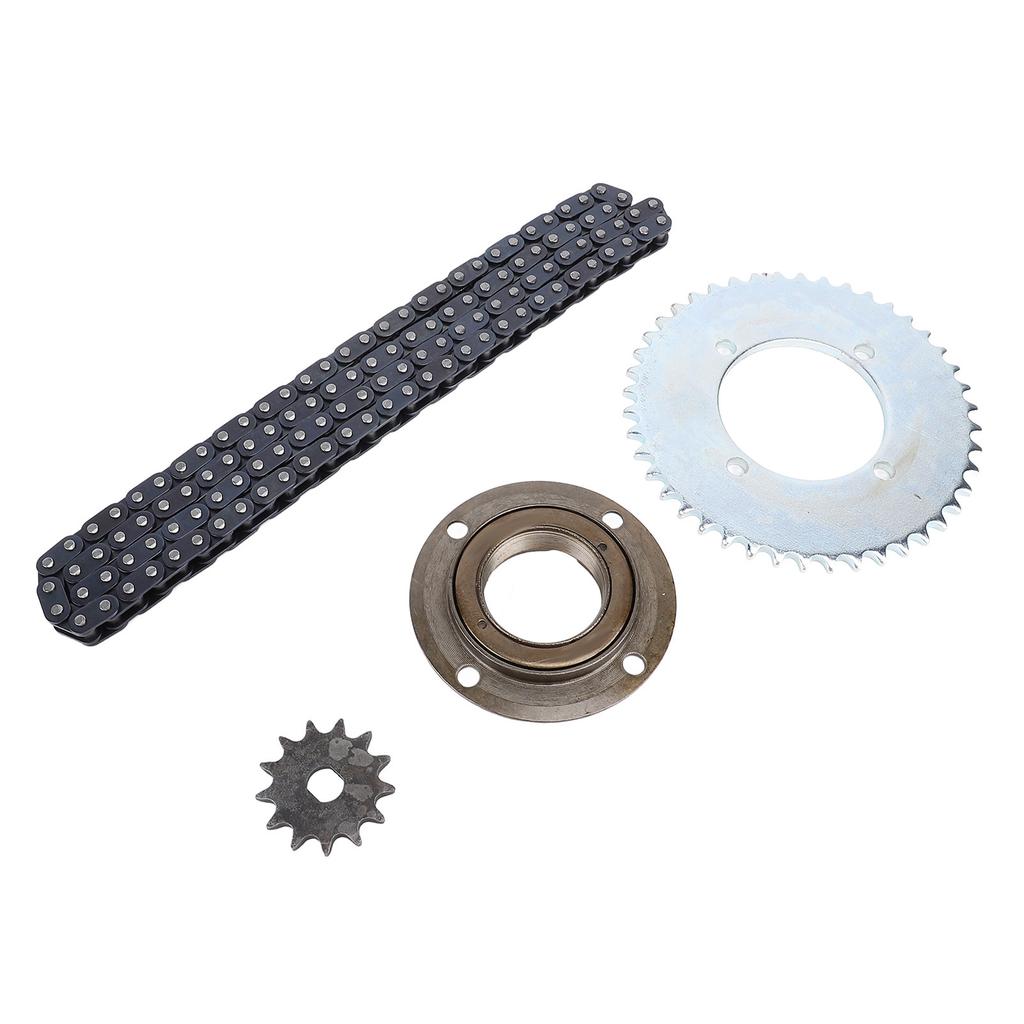 T8F Front Rear Sprocket Chain Kit Steel 120 Links Chain 13T 10mm H Hole Front Sprocket 44T 4 Hole