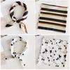 Summer Elegant Small Vintage Square Scarf Hair Tie Band Silk Feel Satin Head Neck