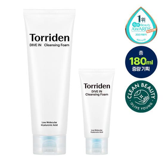 Toriden Dive-in Low Molecular Hyaluronic Acid Cleansing Foam 150ml Special (+30ml Additional Gift)