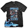 Черная футболка OVERDOSED ON KICKS для J1 4 IV Cactus Jack University Blue UNC