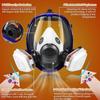 Chemical Mask 6800 Gas Mask Dustproof Respirator Paint Pesticide Spray Silicone Full Face Filters for Laboratory Weldin