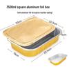Прямоугольные одноразовые алюминиевые контейнеры для еды с крышками