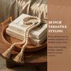 Гирлянда из деревянных бусин Farmhouse 58 дюймов с кисточками в стиле Boho - Сельский Boho Chic Декор для стены, над шкафом и стола
