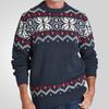 Men's Crew Neck Sweaters Loose Fit Long Sleeve Warm Knit Cozy Jumpers Sweater Lightweight Knitted Casual Snowflake Pullover Tops Knitwear for Men