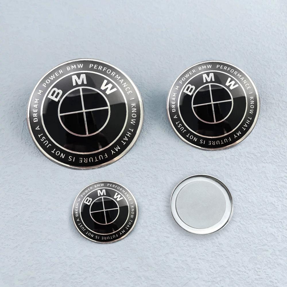 50th anniversary 74mm/82mm/45mm car Front Hood Emblem Rear Trunk logo steering wheel cover for mini BMW auto accessories