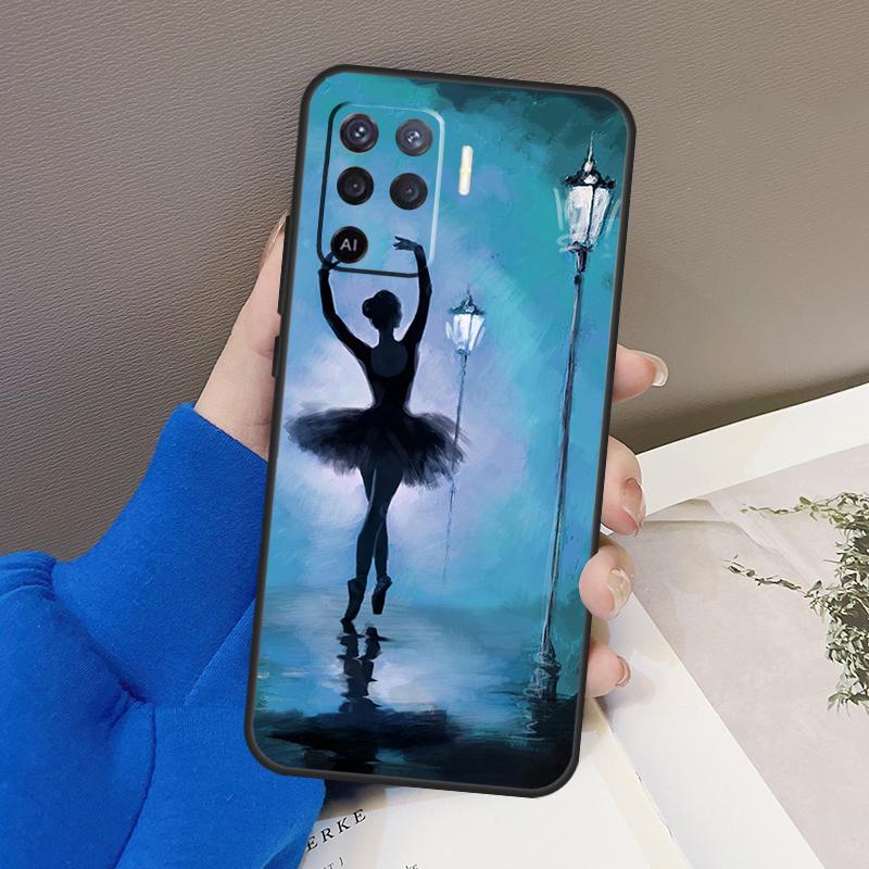 Масляная живопись Гимнастика Для OPPO Find X3 X5 Pro A9 A5 A31 2020 A15 A16 A52 A72 A1K A83 A91 A54 A74 A94 A53S Чехол