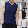 Mesh Breathable Tank Top Men Joggers Quick-drying Sleeveless Tops Summer Gym Fitness Clothing