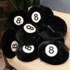 Creative Black 8 Billiard Throw Pillow Plush Toy Sofa Pillow Cushion Living Room Ornament Decoration