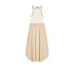 Autumn New Women clothes round Neck Sleeveless Vest Poplin Patchwork Midi Dress 8372046 8351224