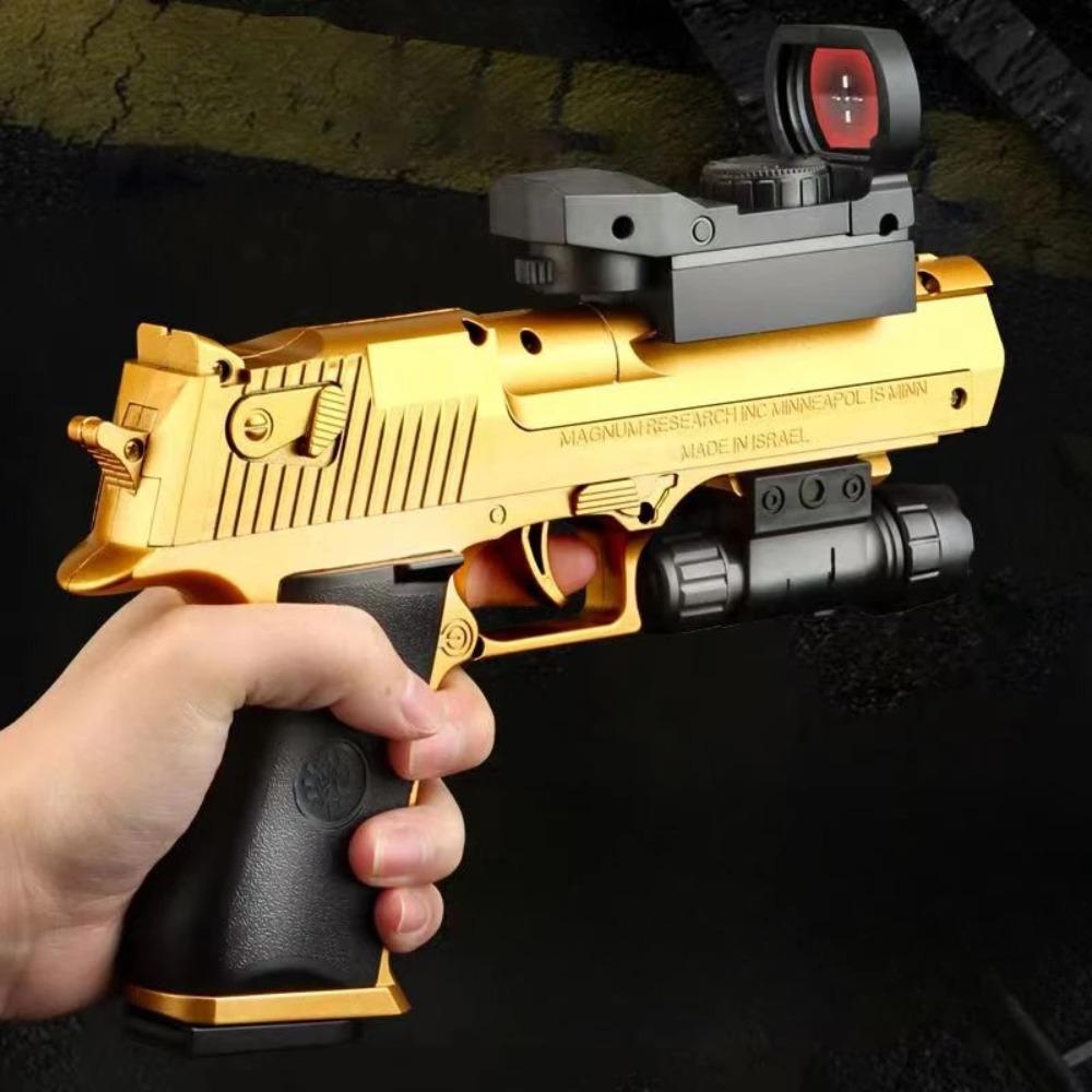 Пистолет с непрерывной стрельбой Desert Eagle Механический Пустой Подвесной Игрушечный Пистолет с Мягкими Пулями Выброс Гильз Игрушка-Снятие Стресса Подарок для Мальчиков