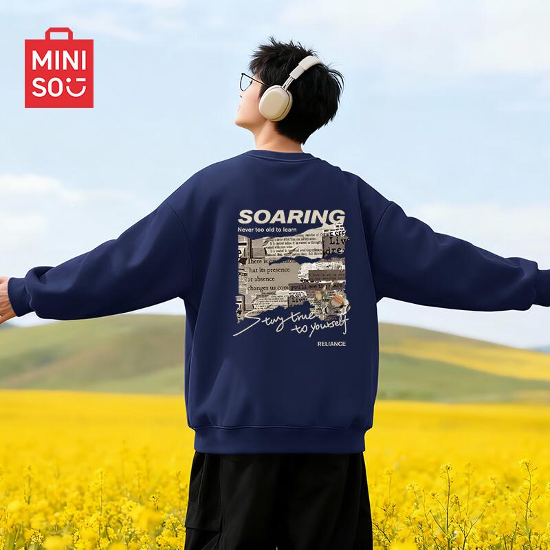 MINISO Мужской модный свитшот с круглым вырезом