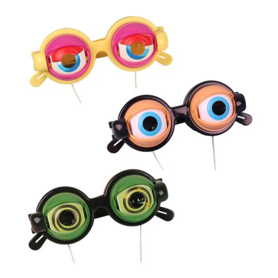 Crazy Eyes Googly Glasses Toy Winking Glasses with Pull-String Blinking Action Fun Novelty Prop for Kids Party Stage Performance