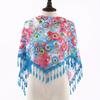 Triangular Scarf with Versatile Lace and Fringe Design, Thin Decorative Fashion Shawl, Women's Headscarf
