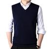 Мужской жилет с V-образным вырезом из 100% чистой шерсти