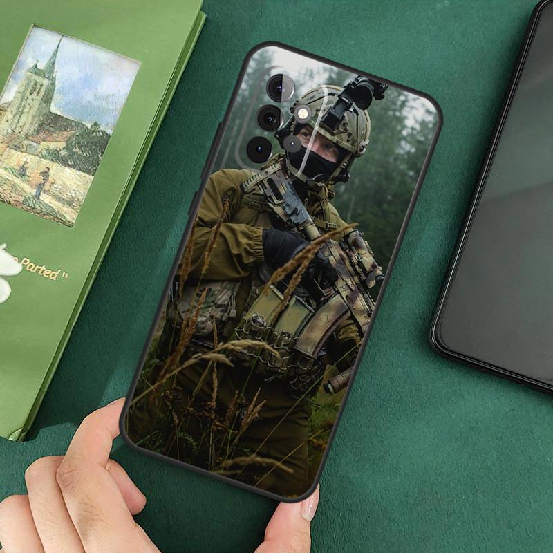 Tactical Swat Gear Pattern Case For Samsung Galaxy A16 A05 A06 A55 A35 A15 A53 A33 A13 A22 A32 A52 A14 A34 A54 Cover