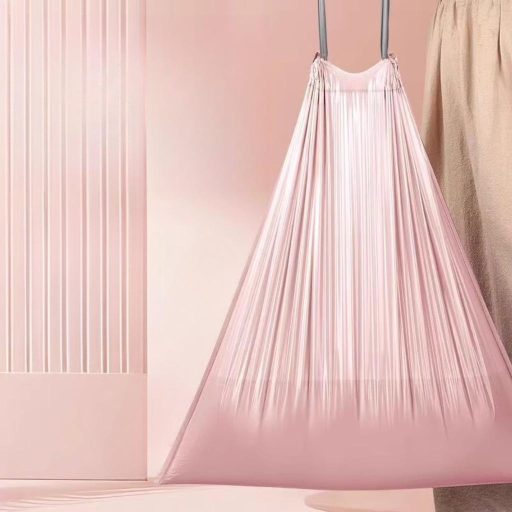 100 фиолетовых мусорных мешков с завязками, пластиковые мусорные мешки, подходят для кухни, ванной, спальни и дома - портативная утилизация