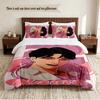 jinu Personalized Custom Name 3‑Piece Bedding Set Soft Duvet Cover Set For Bedroom Home Decor