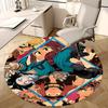 1 шт. Круглый ковер с персонажами My Hero Academia - Коврик под кресло с дизайном из аниме, Нескользящий ковер для домашнего декора, Подходит для офиса, гостиной