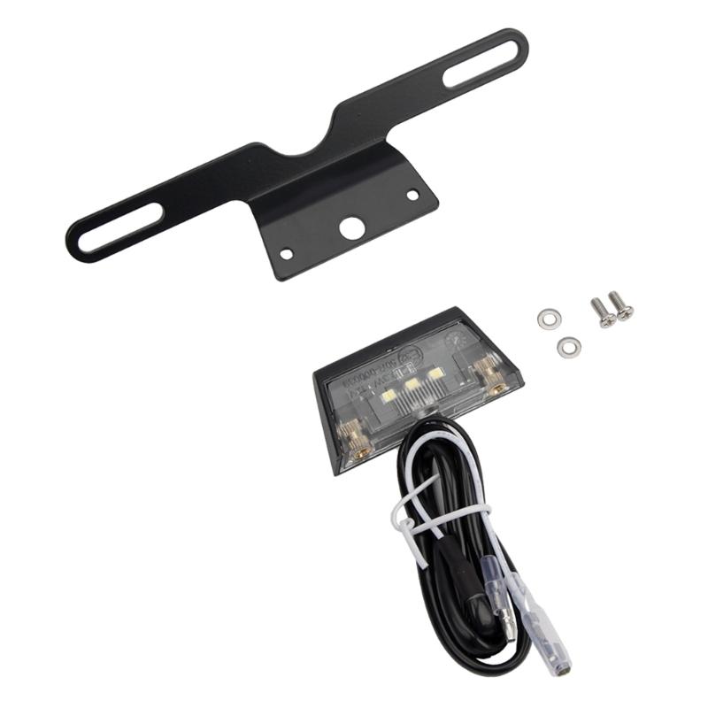 Multifunction  Motorcycle License Plate Lamp with Holder Tail Light Mount Aluminum License Plate Light with Frame for Bikes