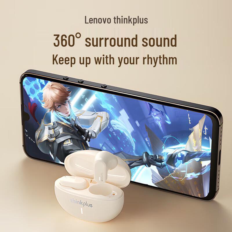 Lenovo Беспроводные полувкладыши для спорта Bluetooth-наушники LP19