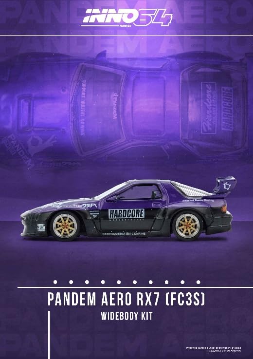 Inno Models Масштаб Mazda RX7 PANDEM ROCKET BUNNY Фиолетовый Готовое изделие 1/64 (FC3S) RX7FCP-PB