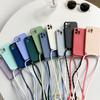 Crossbody Necklace Strap Lanyard Cord Case For Xiaomi 14 12 13T Pro Poco F5 Redmi Note 12 11 9 10C S Pro Plus 12C 13C Soft Cover