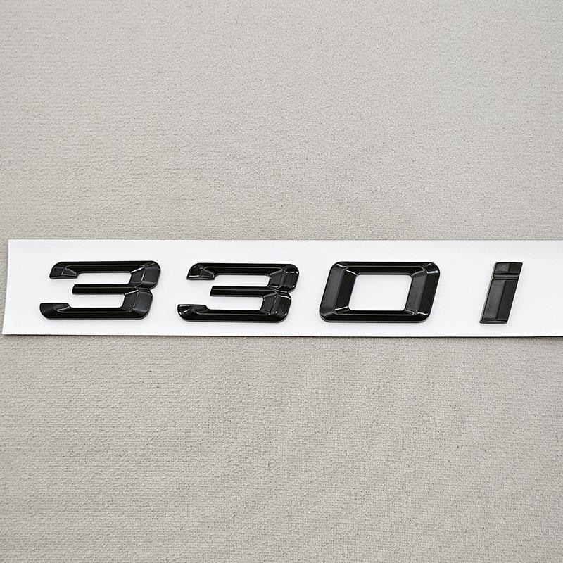 3D ABS Black Car Letters Logo 320i 325i 330i Rear Trunk Badge Emblem Sticker For BMW 3 Series 320i 325i 330i 318i Tail Marking ia2