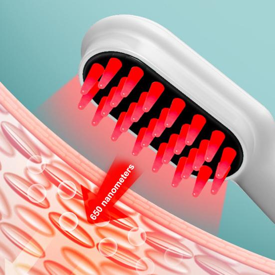 Расческа для роста волос, красно-синяя светотерапия, устройство для роста волос, электрический массажер для кожи головы, для роста волос, лечение алопеции