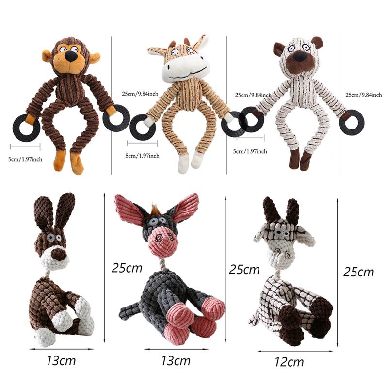 New Upgrade Your Playtime with Soft Plush and Durable Squeaky Donkey Dog Toy - The Perfect Choice for Small and Large Pets. Enha