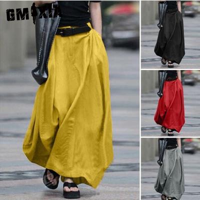 Женская Мода Повседневная Однотонная С Принтом Летняя Весенняя Юбка