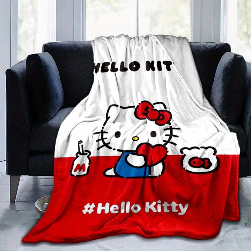 1pc. Hello Kitty Cute Cartoon Blanket - Perfect for Home, Office, Outdoor Use, Gift Idea, Suitable for Al