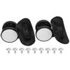 1 Pair Black Luggage Wheel Universal Suitcase Replacement Accessory Outdoor Supplies