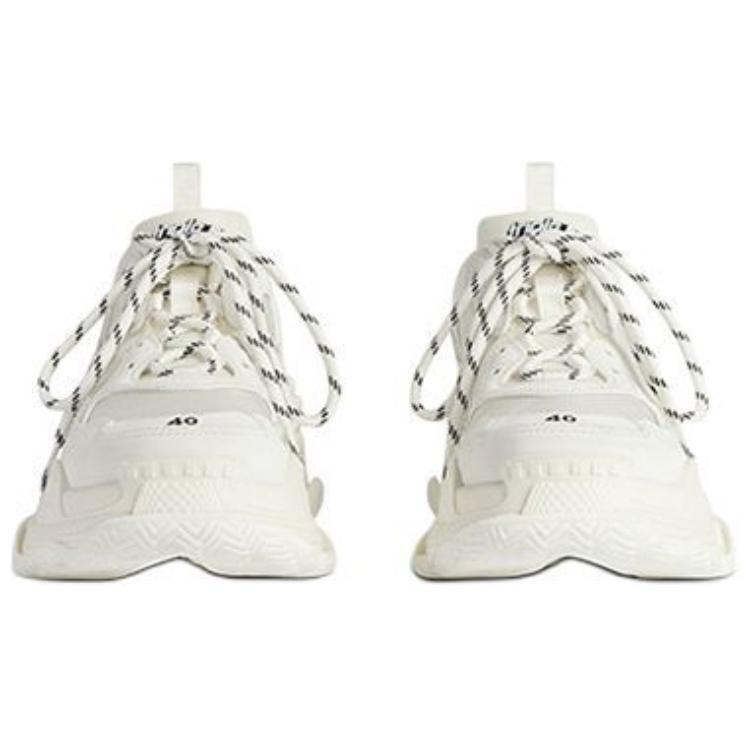 Balenciaga Женские закрытые тапочки Triple S 3 см Белые 755686W3SMM9000