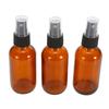 Флакон-спрей из янтарного стекла, черный распылитель мелкого распыления, 50 мл, упаковка из 3 штук, контейнер-атомайзер для эфирных масел, химикатов, парфюмерии