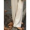2024 Autumn and Winter Knitted Wide-leg Pants for Women Thickened Fashion Casual Straight Long Pants Solid Color Simple Elegant Trousers 2364