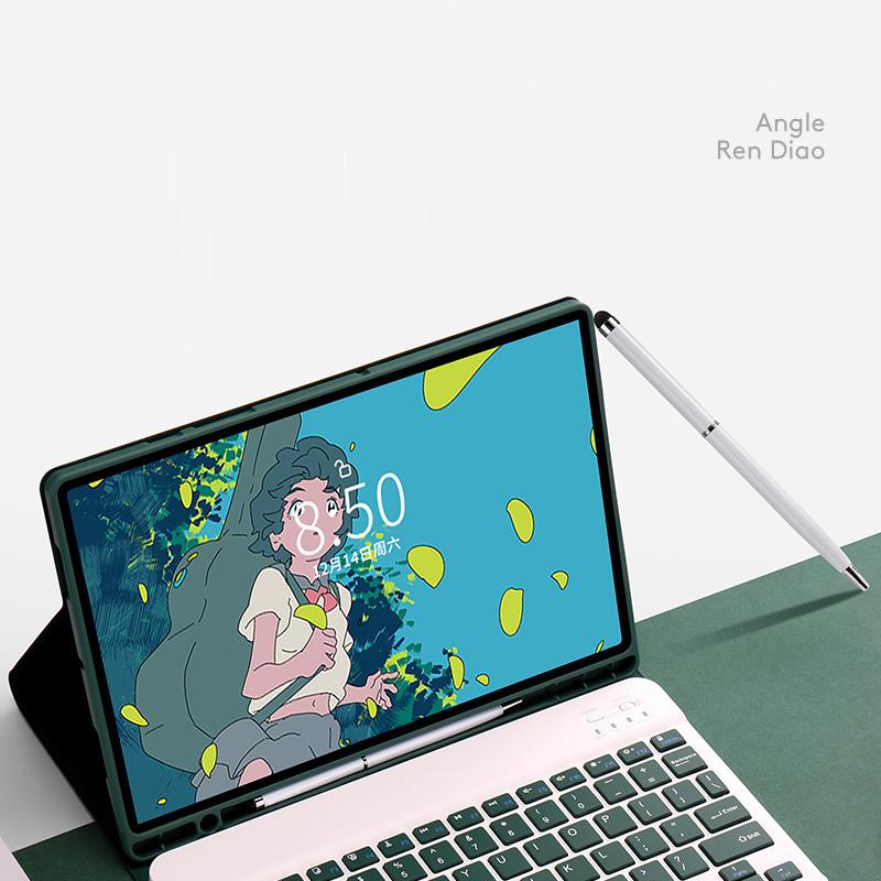 Bluetooth Wireless Keyboard for Xiaomi Pad 5/6 Pro Redmi Pad 10.6 SE Silicone Protection Cover Leather Flip Case