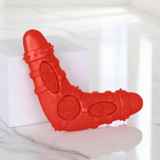 Игрушка для щенков при прорезывании зубов с ароматом говяжьей кожи, натуральная привлекательность для жевания, износостойкий силикон, для ухода за полостью рта, собачья игрушка для маленьких и средних собак