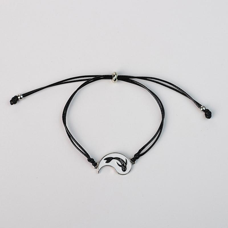 Браслет Инь и Ян для женщин и мужчин, национальность, эмаль, тайцзи, сплетни, рыба, плетеный, дружба, пара, браслет