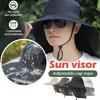 Wide Brim Sun Hat with Neck Flap New for Men Women Adjustable Outdoor 50+UPF Protection Safari Cap Hiking Fishing Breathable Hat
